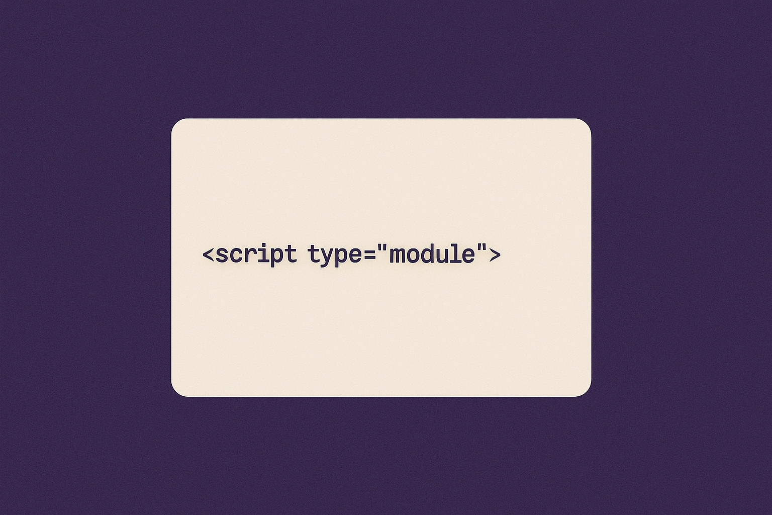 The Case for Modules